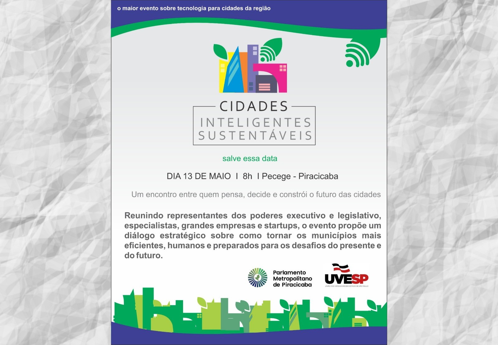 Parlamento Metropolitano de Piracicaba e Uvesp promovem evento sobre cidades sustentáveis